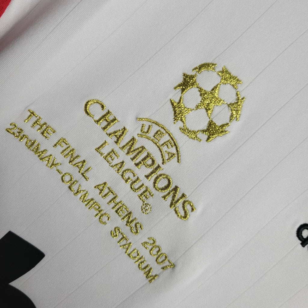 Camisola Retro 06/07 AC Milan Away Final Champions League - Branca